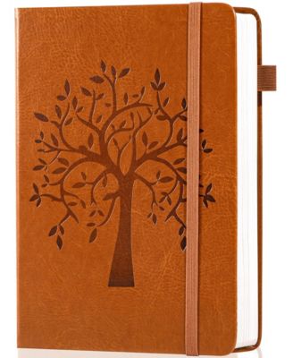 Leather Journal A5 Lined Notebook 320 Pages Hardcover