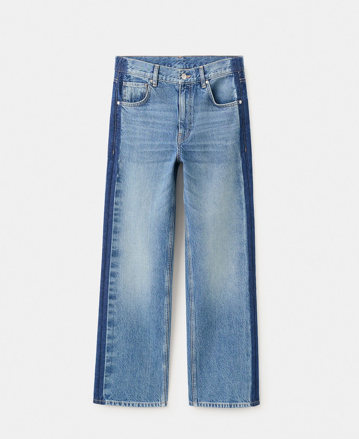 Mango Women's Contrasting Stripe Low-Rise Jeans view 7 — MAYCSS fashion products