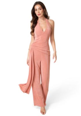 Women's Slinky Drop Waist Halter Jumpsuit