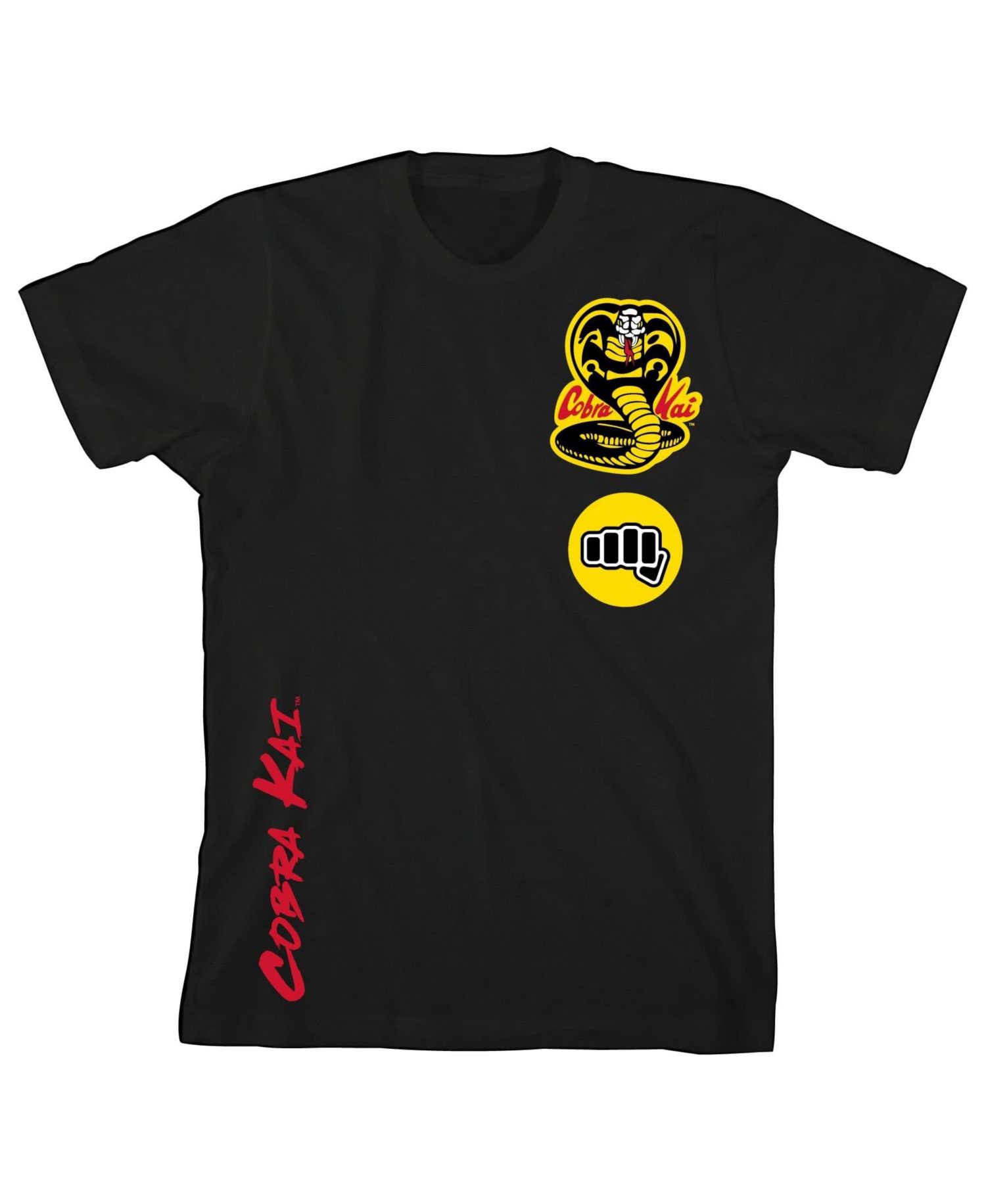 Boys Black Cobra Youth Basic Black Graphic Tee
