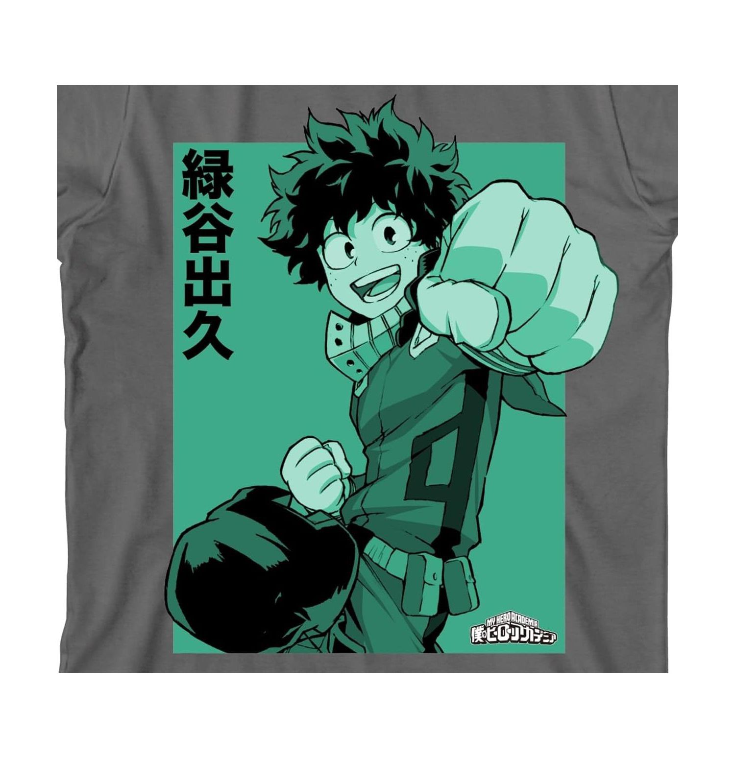 Deku Punch Boy's Charcoal T-shirt-Large