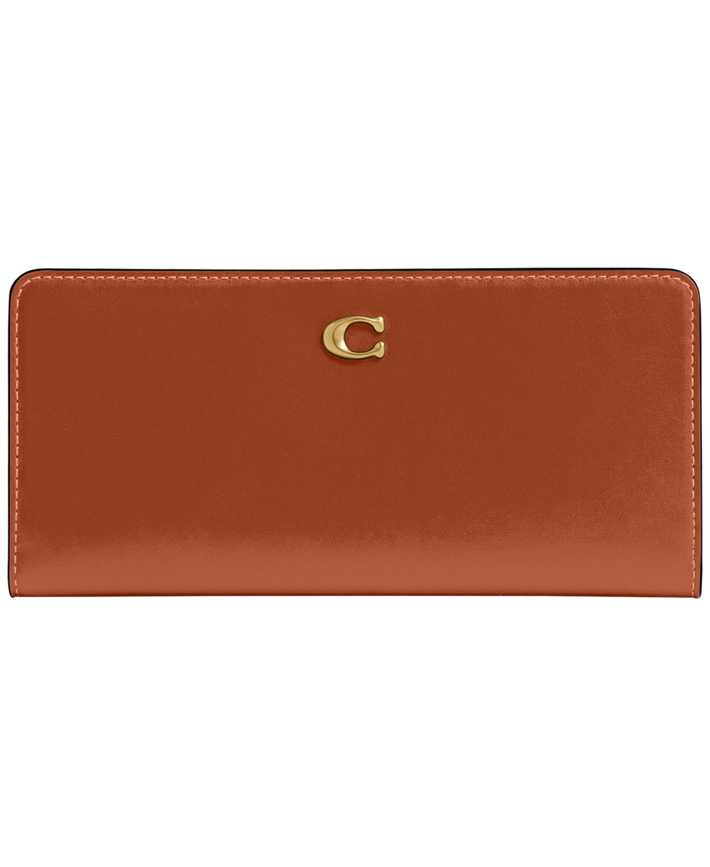 Женский кошелёк Coach Essential Slim Leather Wallet, цвет: Латунный / Янтарный коричневый — фото 1