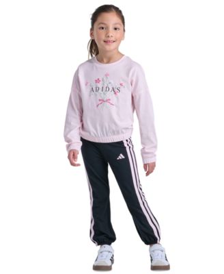 Girls' 2T-6X Long-Sleeve Sweatshirt and Pants, 2-Piece Set