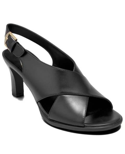 Женские сандалии Aerosoles Hollis Slingback Heeled, цвет: Чёрная искусственная кожа
