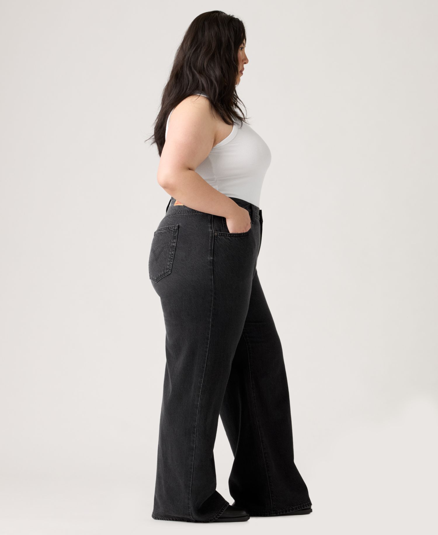 Women's Cinch-Waist Lightweight Baggy Jeans