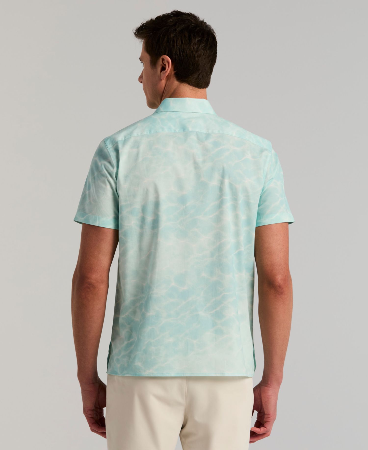 Men's Printed Poplin Short-Sleeve Shirt