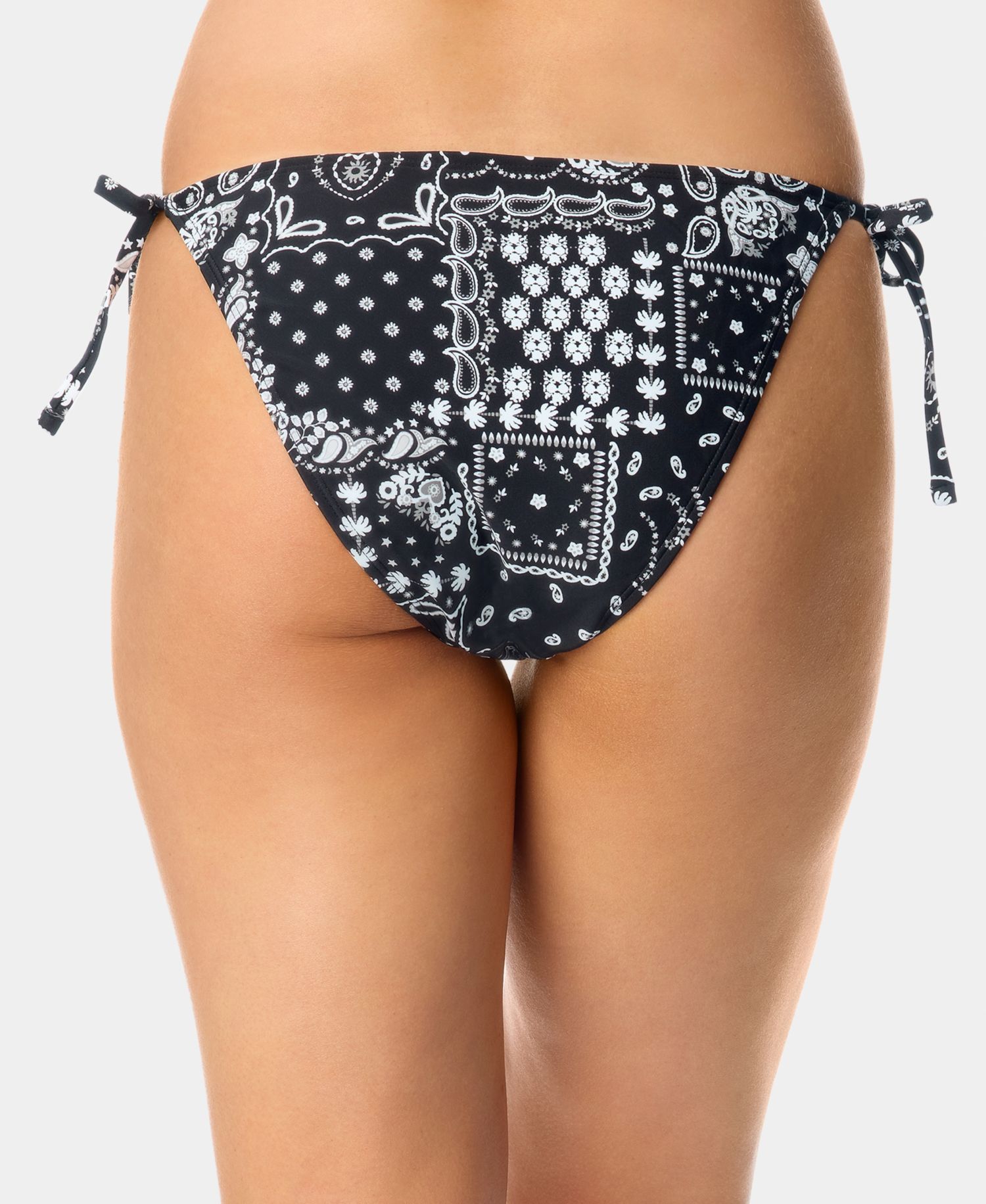 Women's Bandana Print Side Tie Swim Bottoms