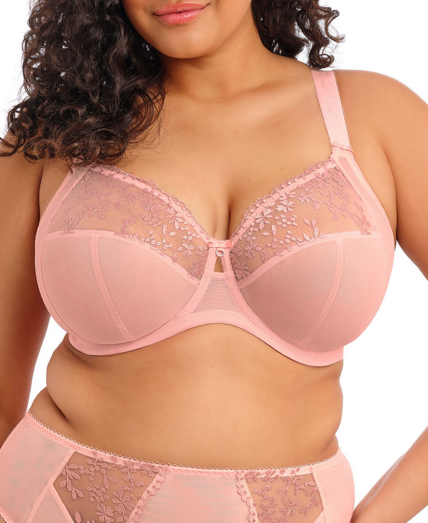 Plus Size Zarla Banded Underwire Stretch Lace Bra EL302505