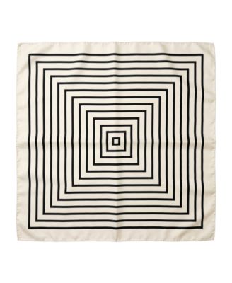 Geo Print Satin Square Scarf