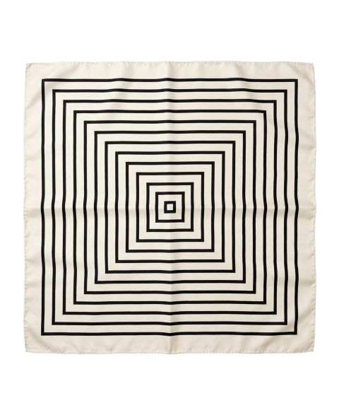 Женский шарф Marcus Adler Geo Print Satin Square, цвет: Чёрный