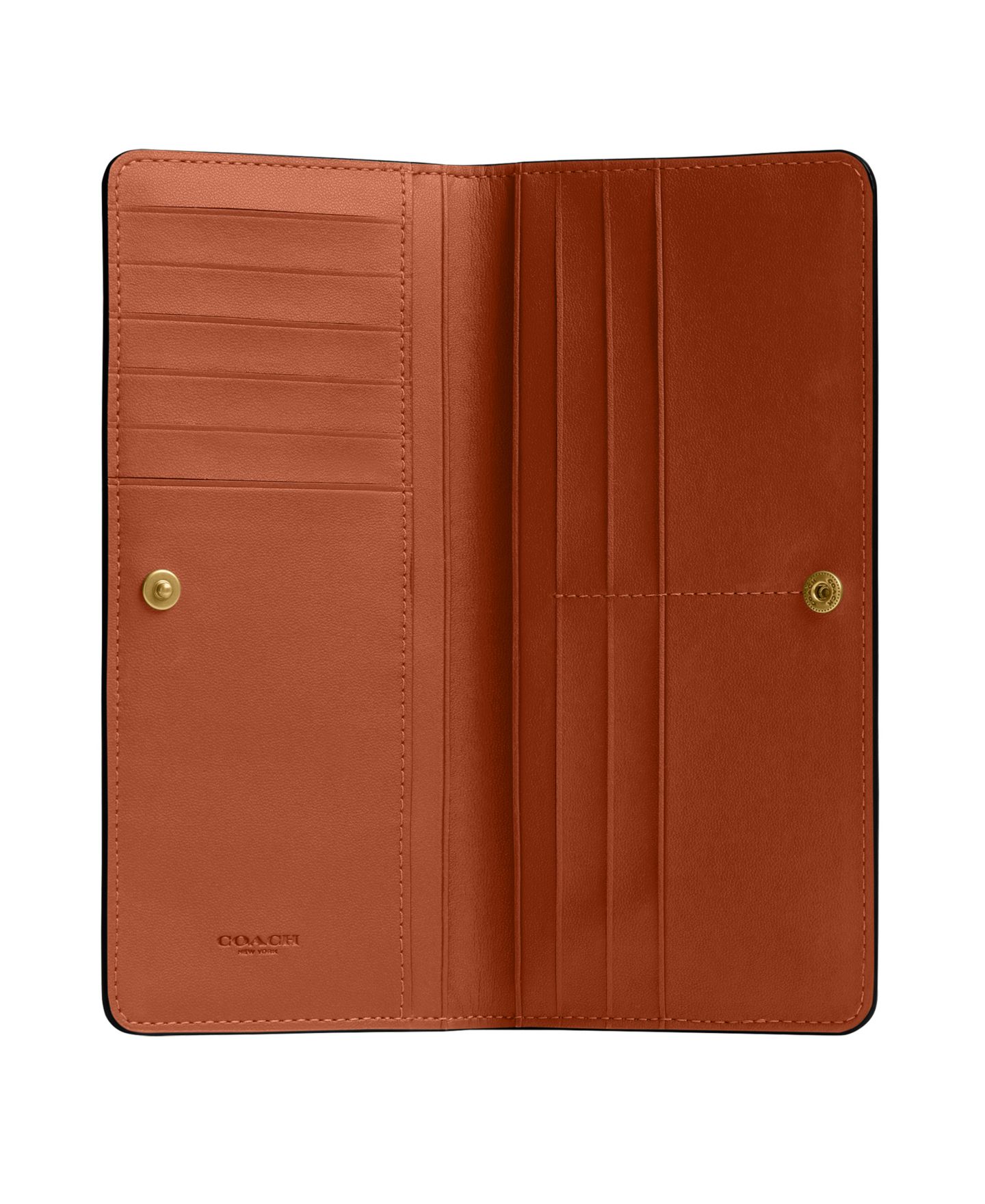 Женский кошелёк Coach Essential Slim Leather Wallet, цвет: Латунный / Янтарный коричневый — фото 3