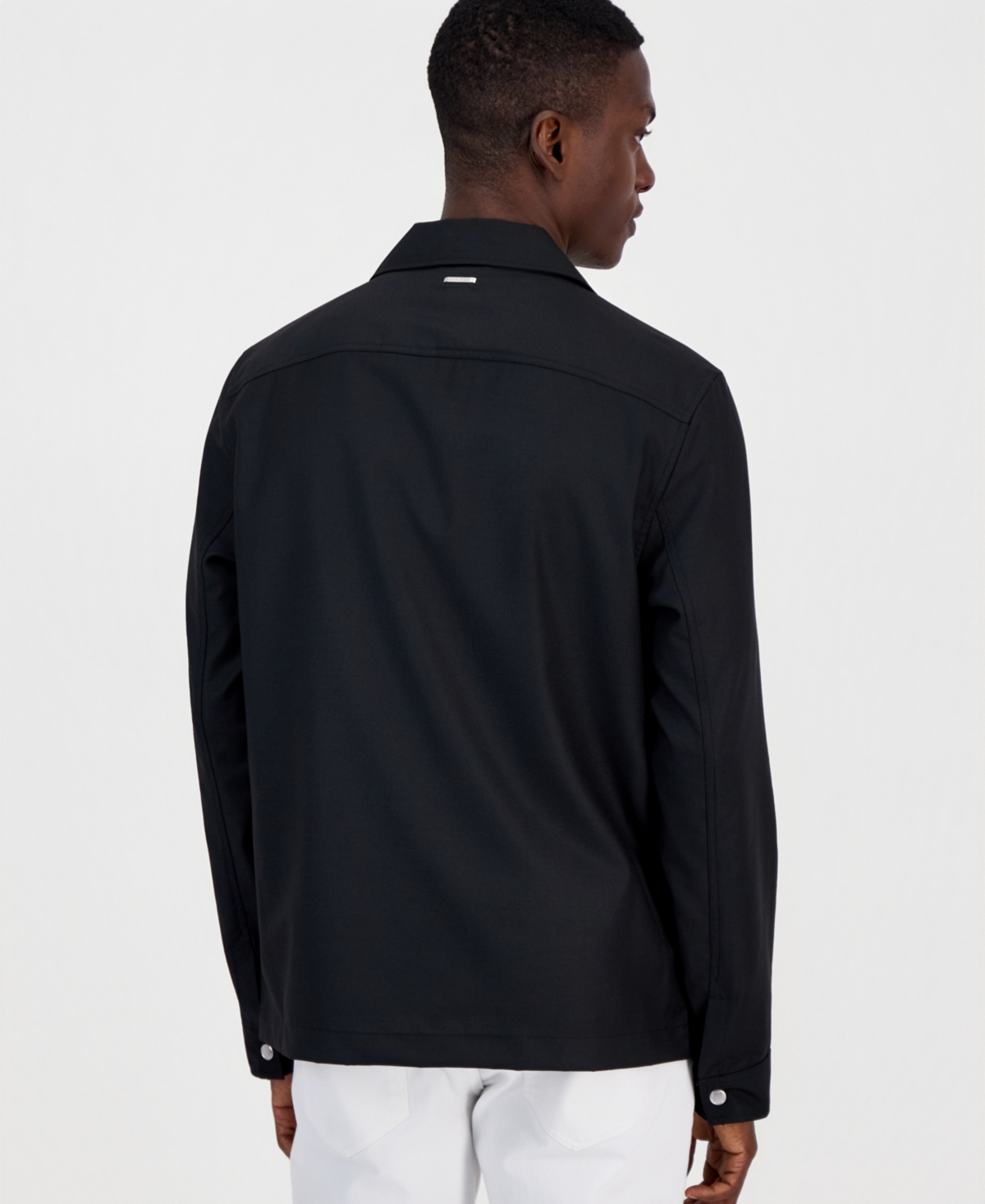 Michael Kors Men's Tech Zip-Up Shirt Jacket