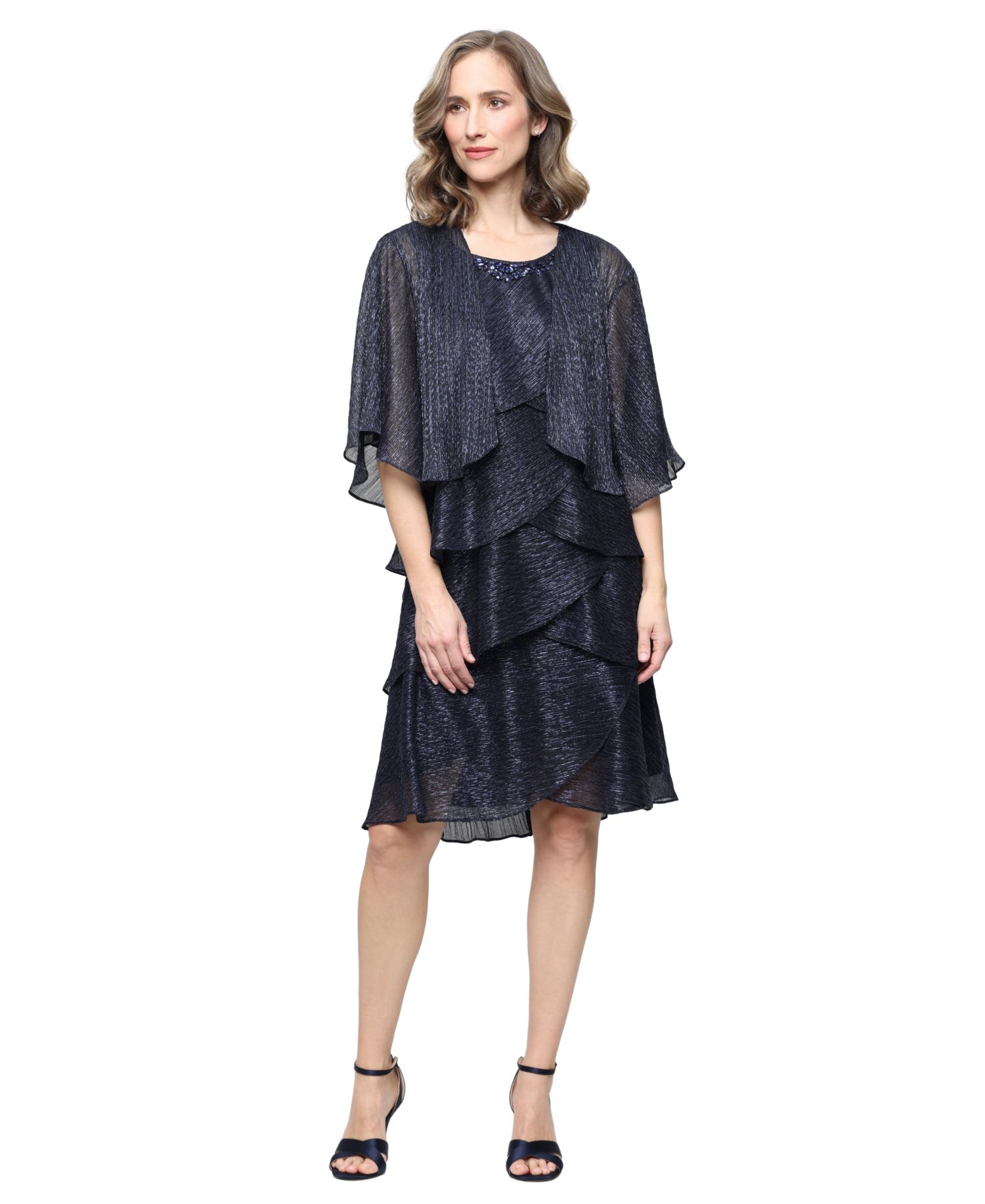 Women's Embellished Crewneck Jacket Dress