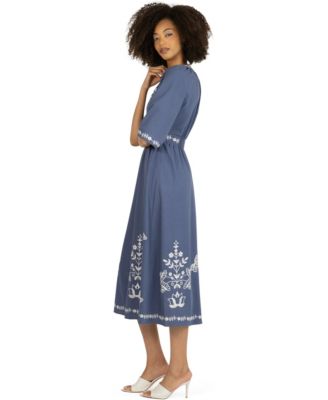 boho cotton dress Organic Cotton Shirt Dress with Pockets | Relaxed Button-Down Maxi Dress -  Beach Coverup- Bohemian Shirt Dress