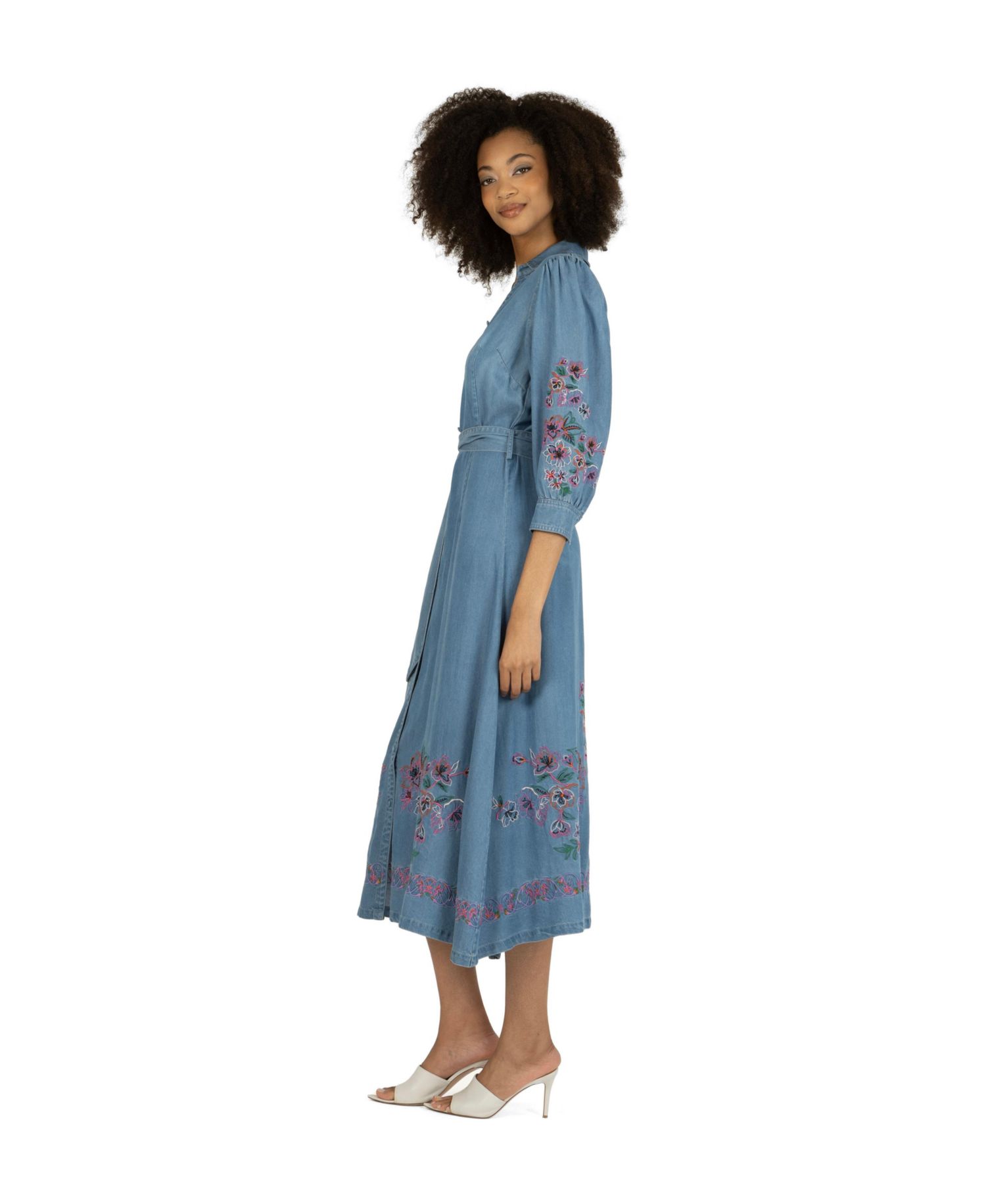 Women's Lynn Dress with Flower Embroidery