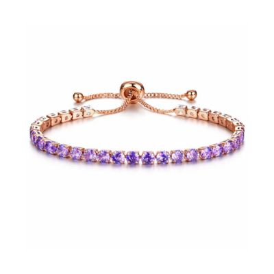 Rebl Jewelry Dainty Cz Tennis Bracelet - Purple 50$
