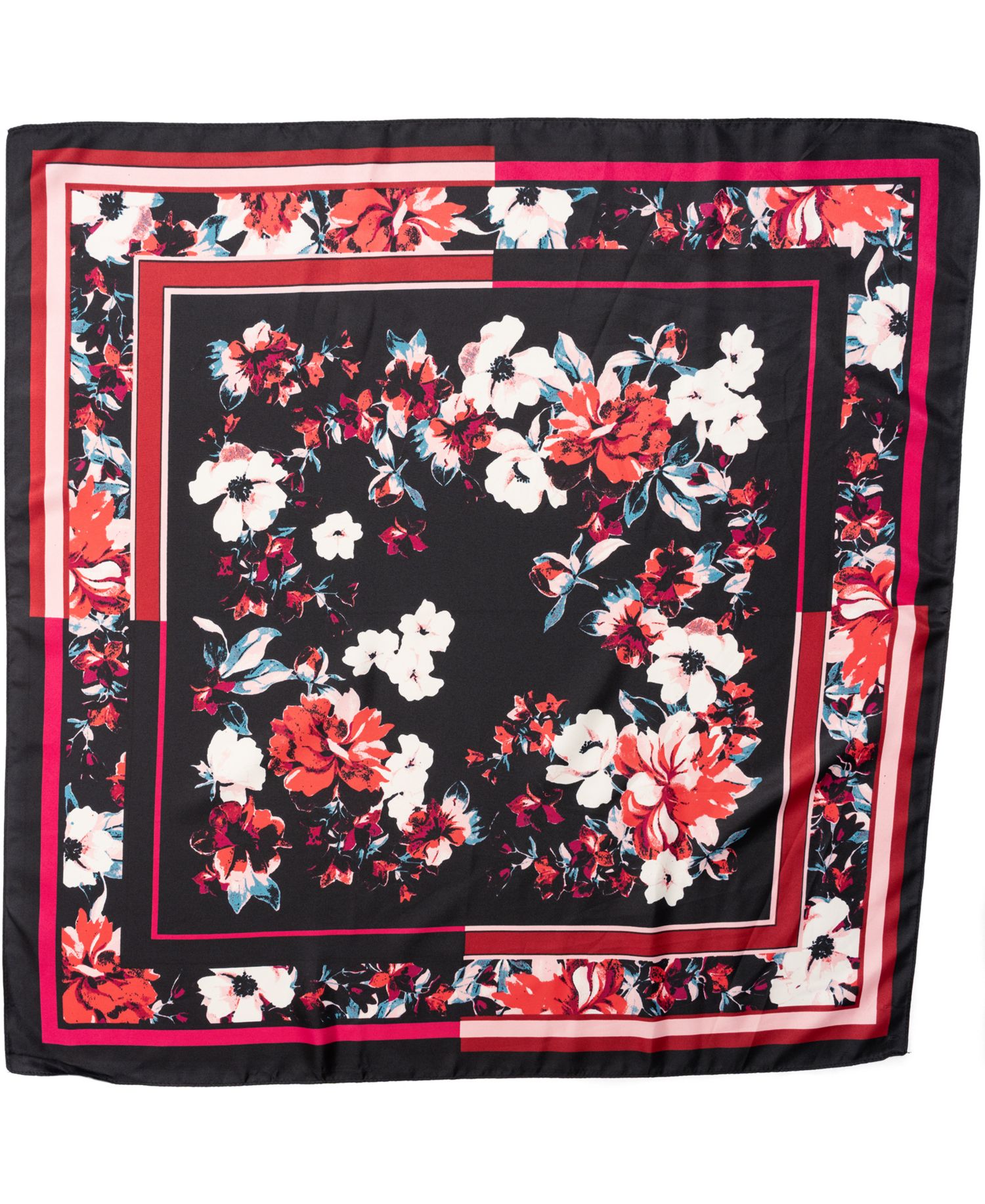 Posy Floral Border Square Scarf