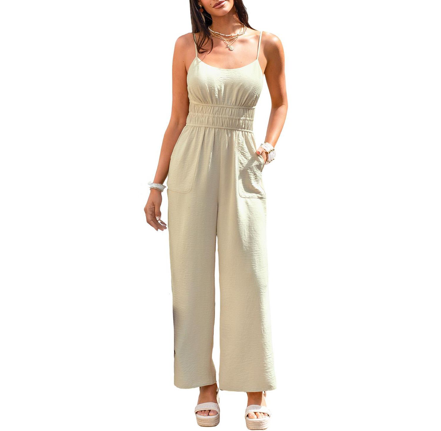 Women's Square Neck Unlined Jumpsuit