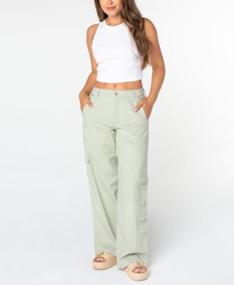 Juniors' Wide-Leg Cargo Pants