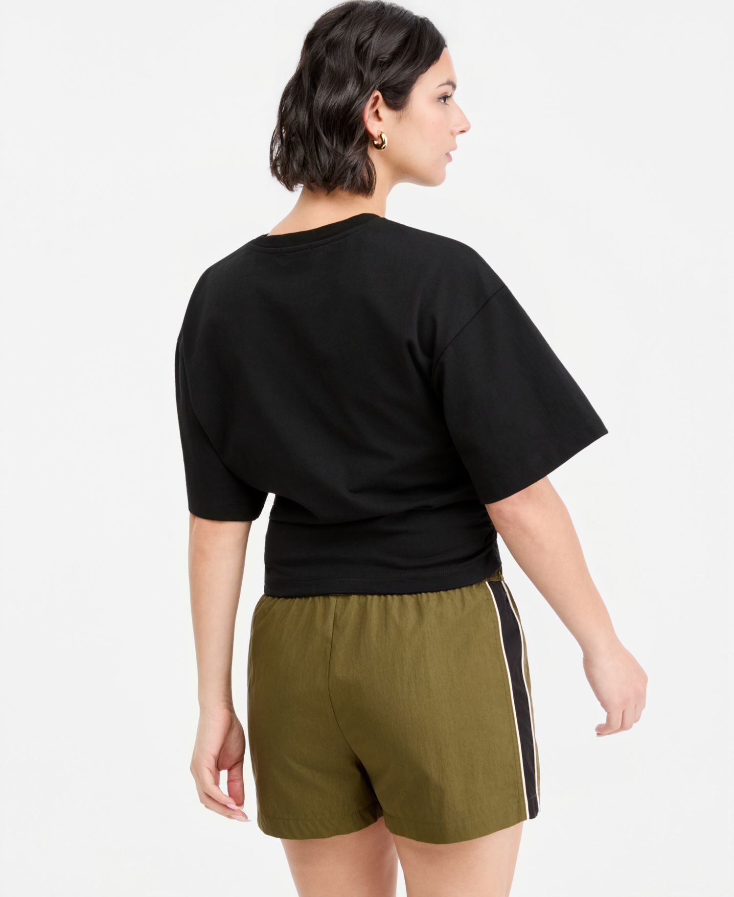 Women's Cotton Elbow-Sleeve Sculpted T-Shirt