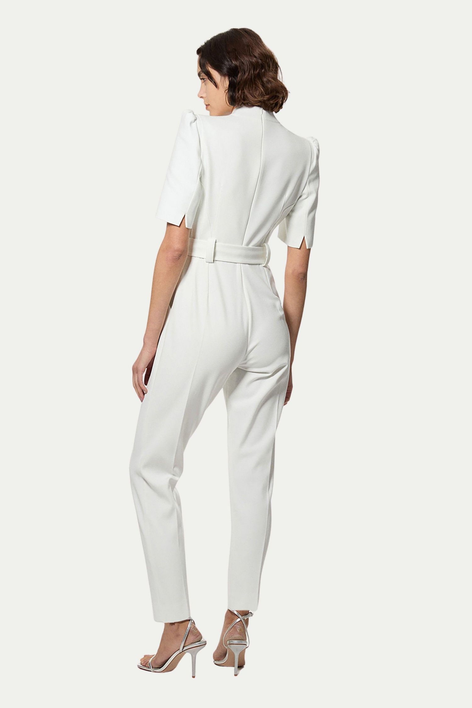 Women's Structured Crepe Forever Belted Jumpsuit