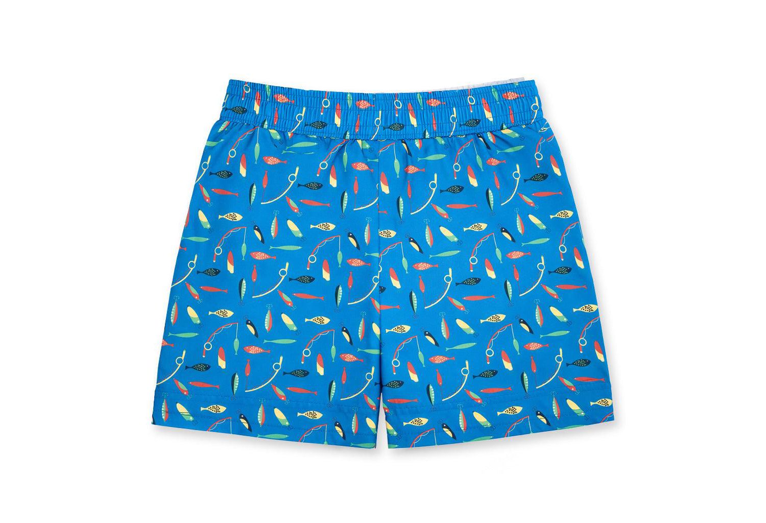 Little Boys Fishing Lure Print Swim Trunk