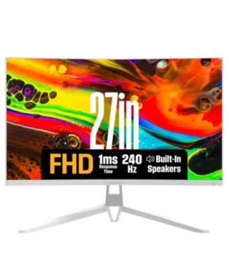 27" Curved Gaming Monitor, 200Hz, 1080p, 1500R, AMD FreeSync, Built-in Speakers, White