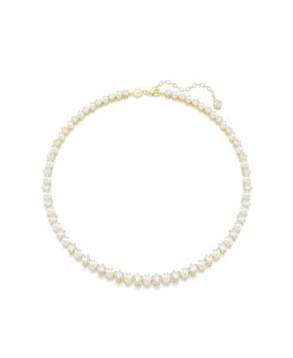 Gold-Tone Plated Cubic Zirconia Tennis Necklace