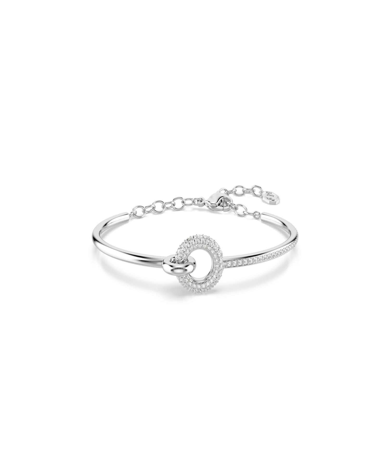 Rhodium-Plated Dextera Bangle Bracelet