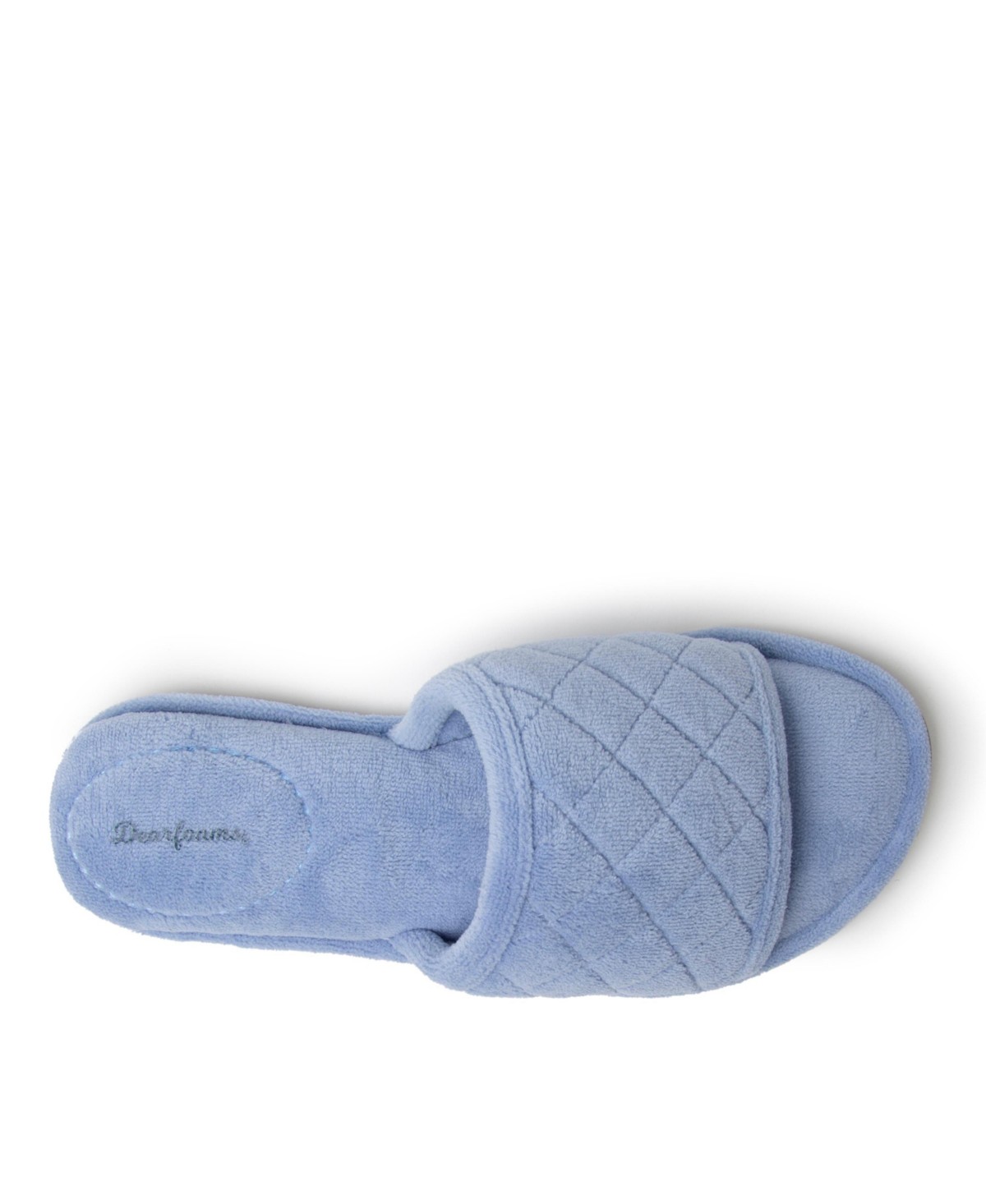 Женские Dearfoams Women's Beatrice Quilted Microfiber Terry Slide Slipper — фото 7