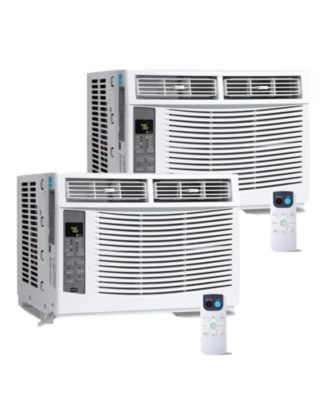 2 Pack 6000 BTU Window AC Unit, Cools 250 Sq. Ft, Quiet 50 dB, Multiple Modes, Easy Install, Washable Filter