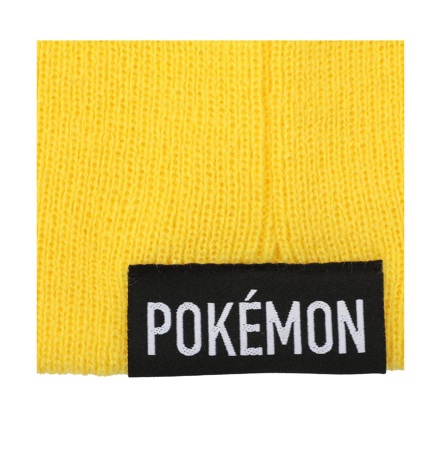 Мужская шапка Pokemon Pikachu Face Yellow Cuffless, цвет: Pok Pikachu Big Face — фото 7