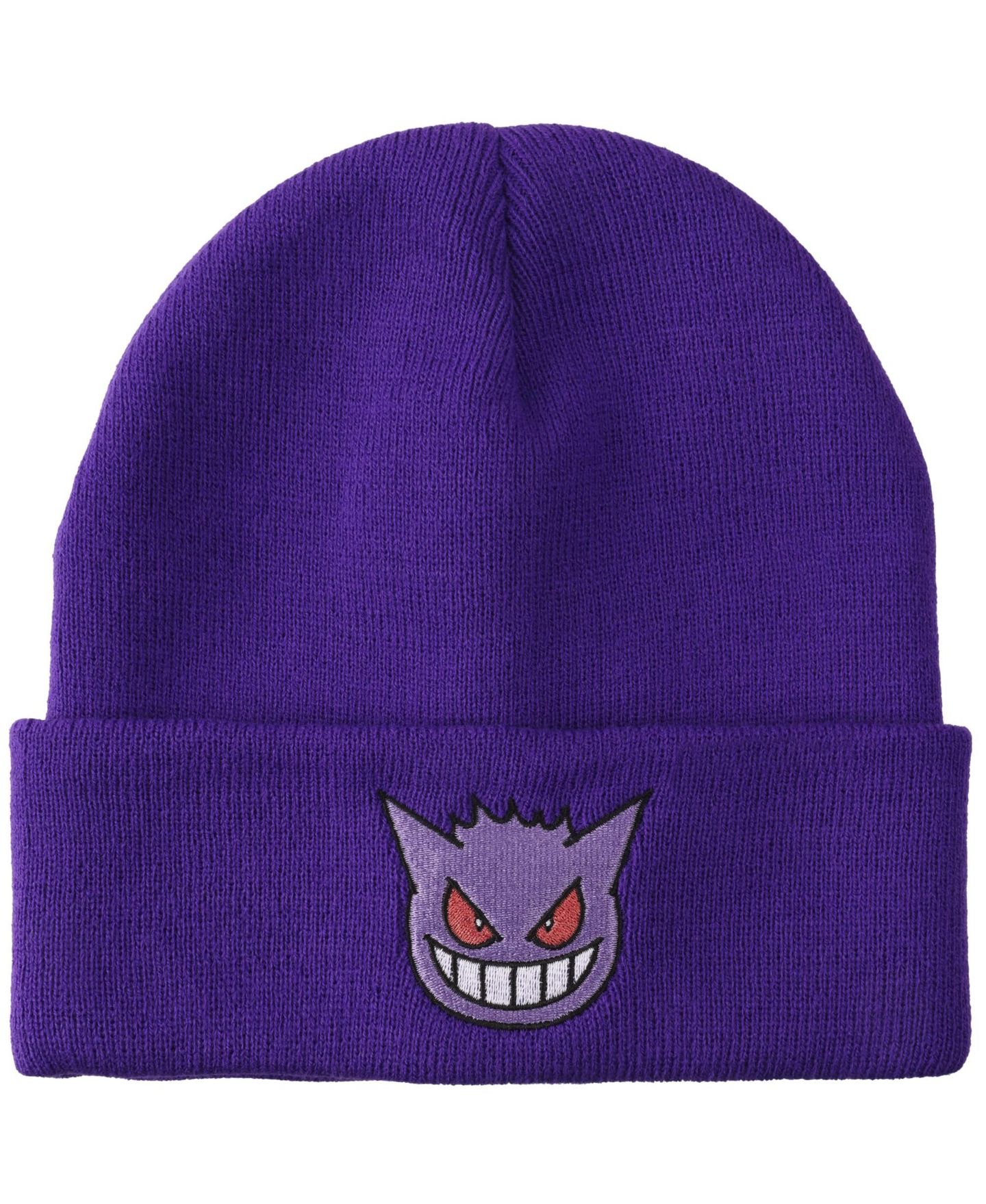 Мужская шапка Pokemon Gengar Face Embroidery Acrylic Knit Standard Cuff, цвет: Фиолетовый — фото 10