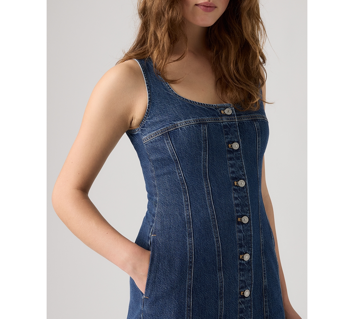 Levi's Plus Audra Square Neck Mini Tank Dress