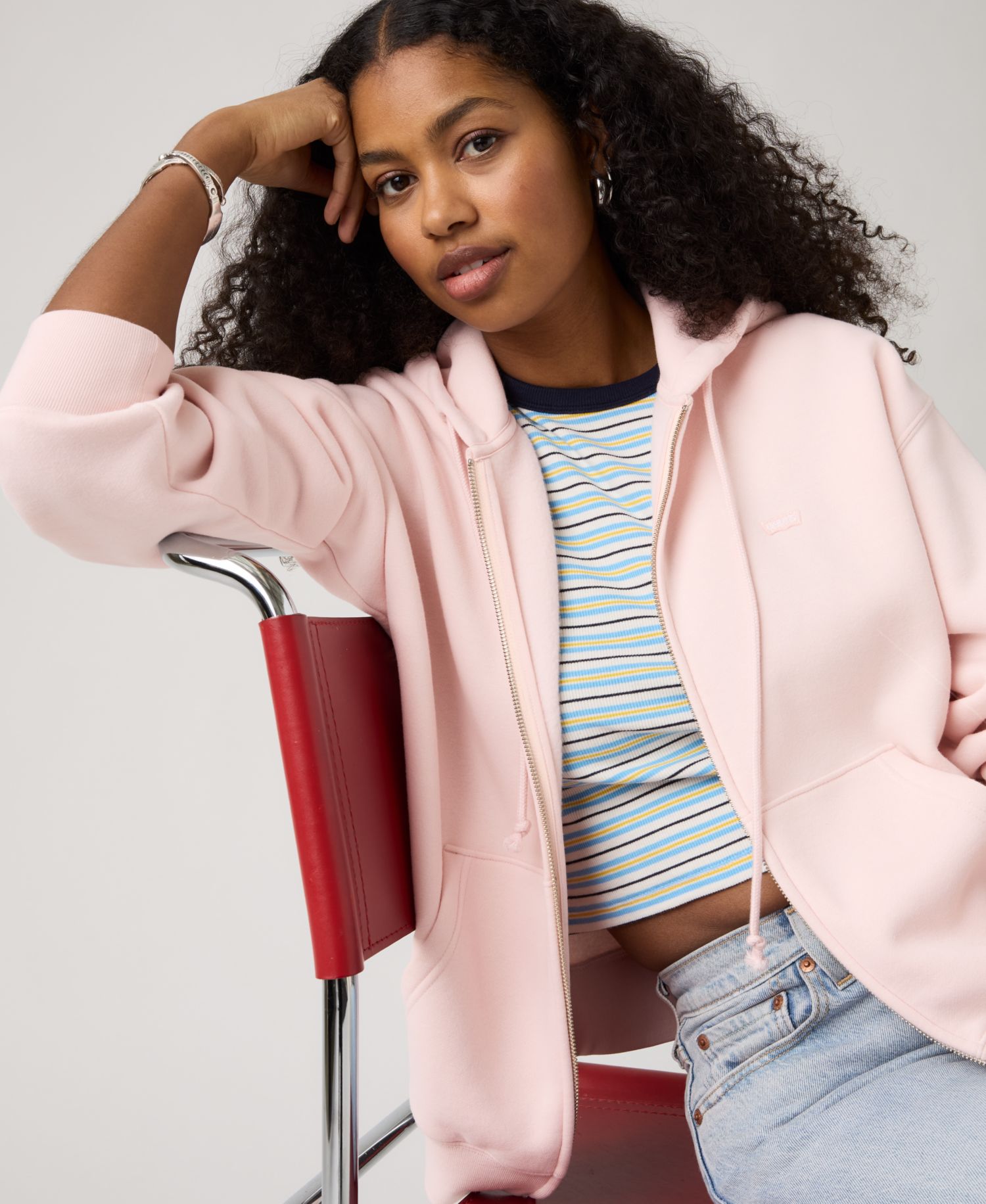 Plus Size Long-Sleeve Full-Zip Hoodie