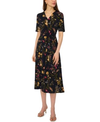 Women's V-Neck Midi Dress