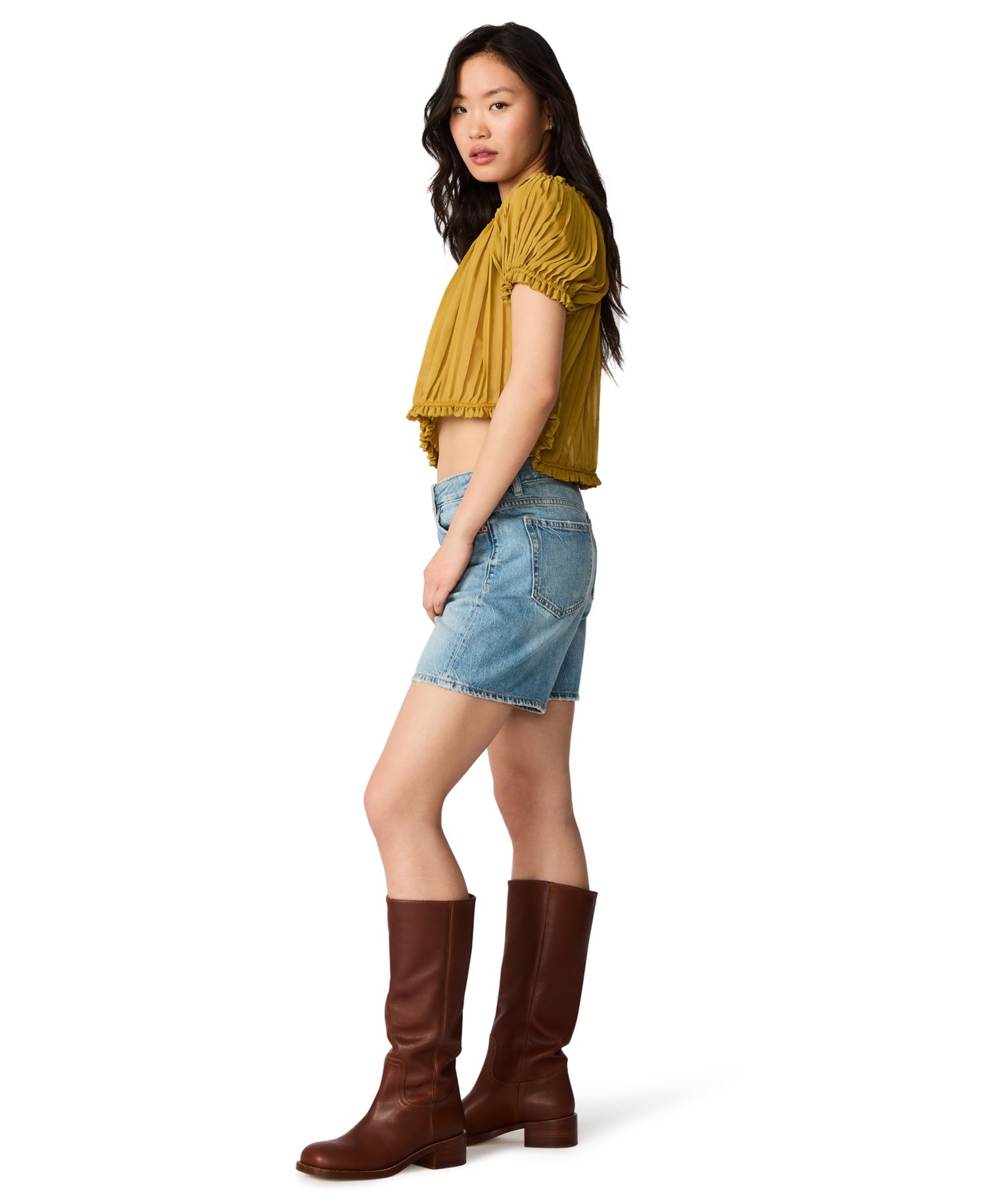 Women's Theodora Puff Short-Sleeve Crop Top