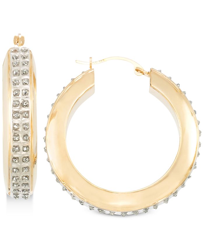 Diamond dust hoop cheap earrings