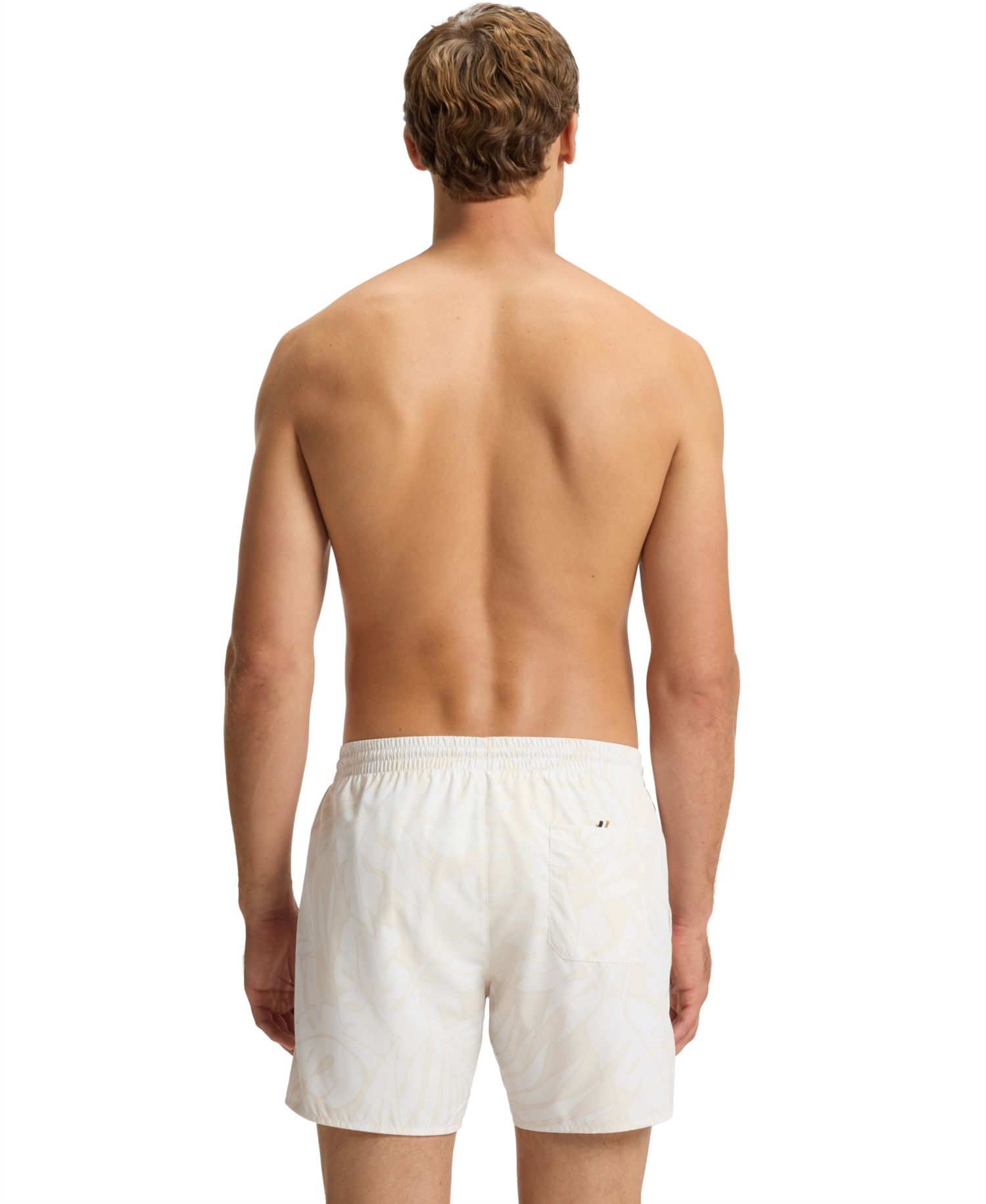 Men's All-Over Print Logo-Badge Swim Shorts