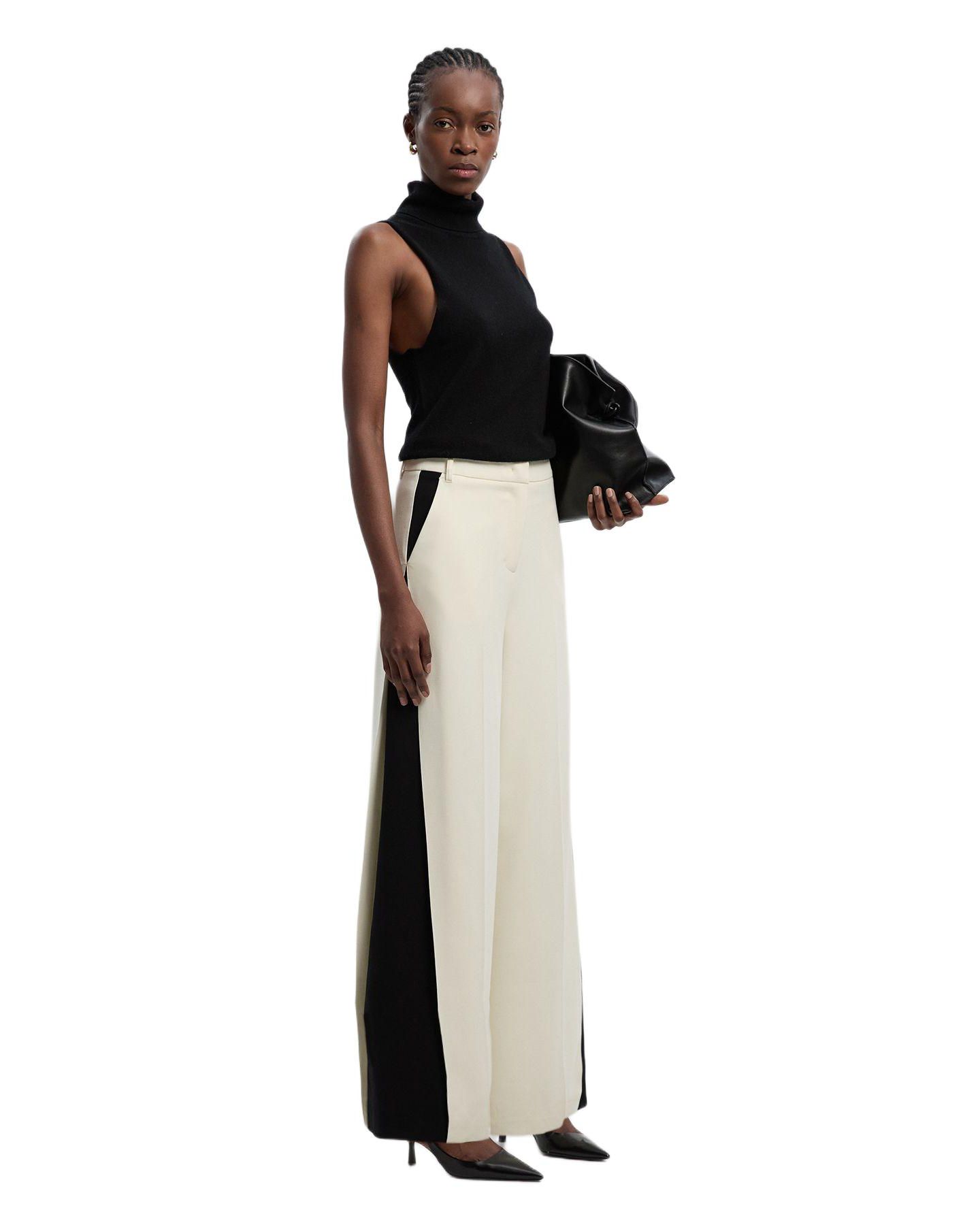 Женские брюки Karen Millen Contrast Colour Wide Leg Trouser, цвет: Mono — фото 2