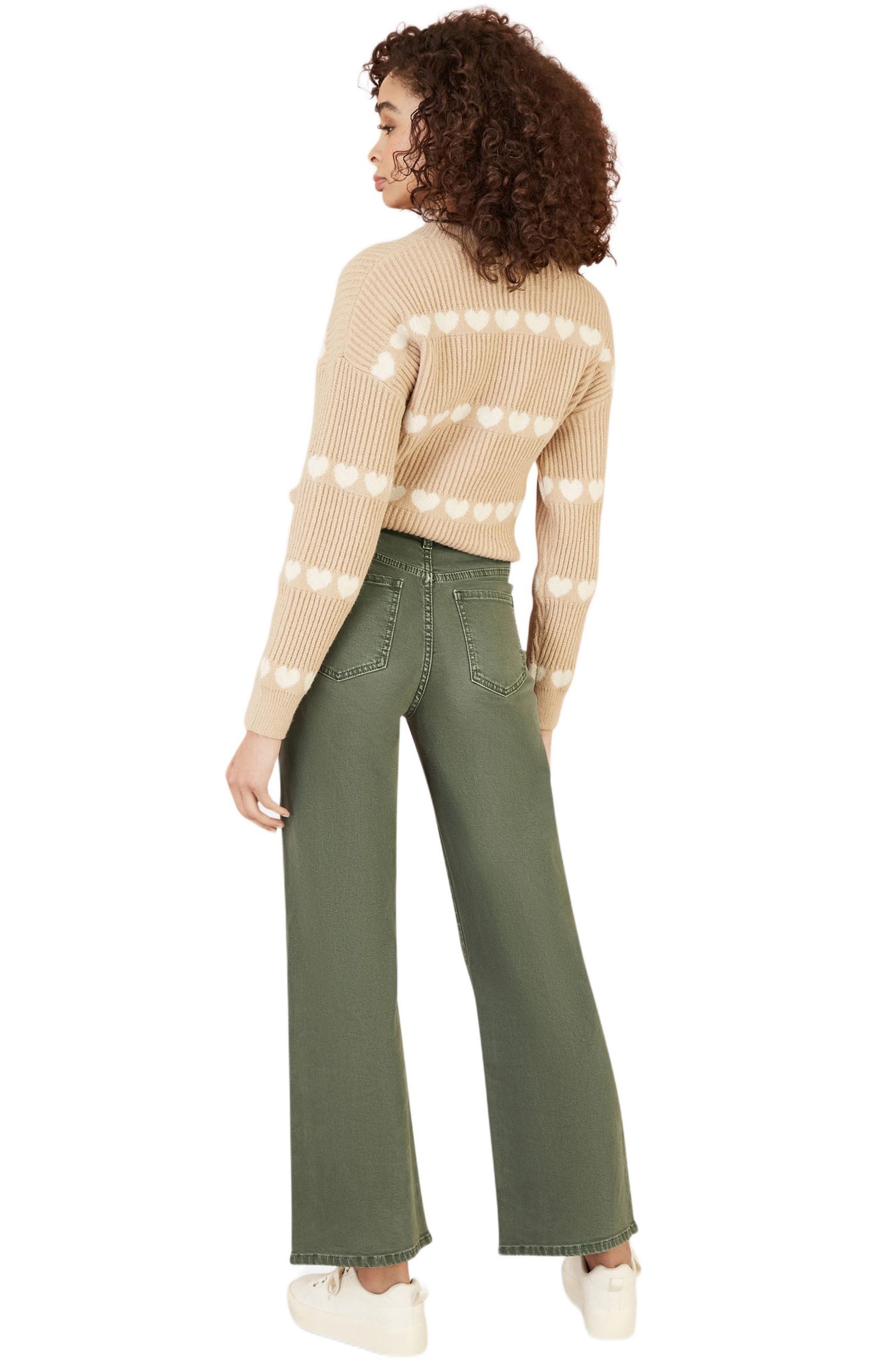 Women's Stretch Canvas Wide Leg Jeans