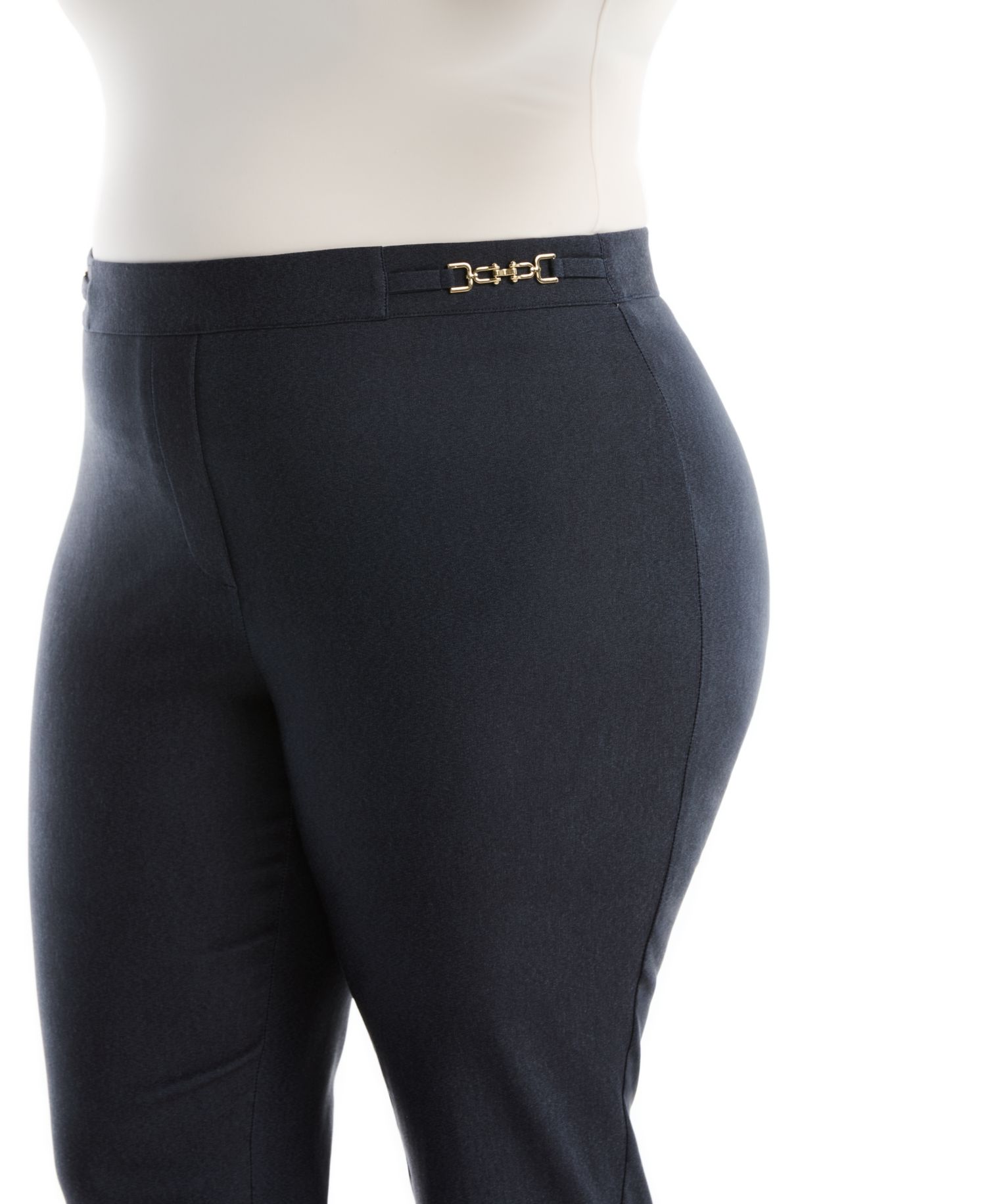 Plus Size Horse Bit Pull-On Capri