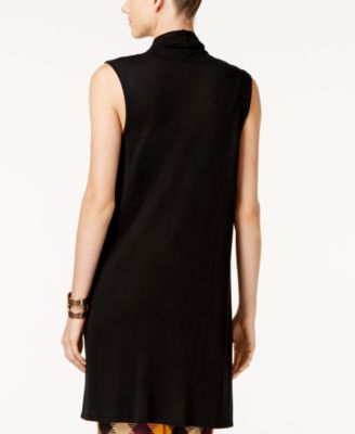 Pull Sans Manches Femme Joseph A, Col Cheminée, Noir Et Or, Rayé, XL (neuf)