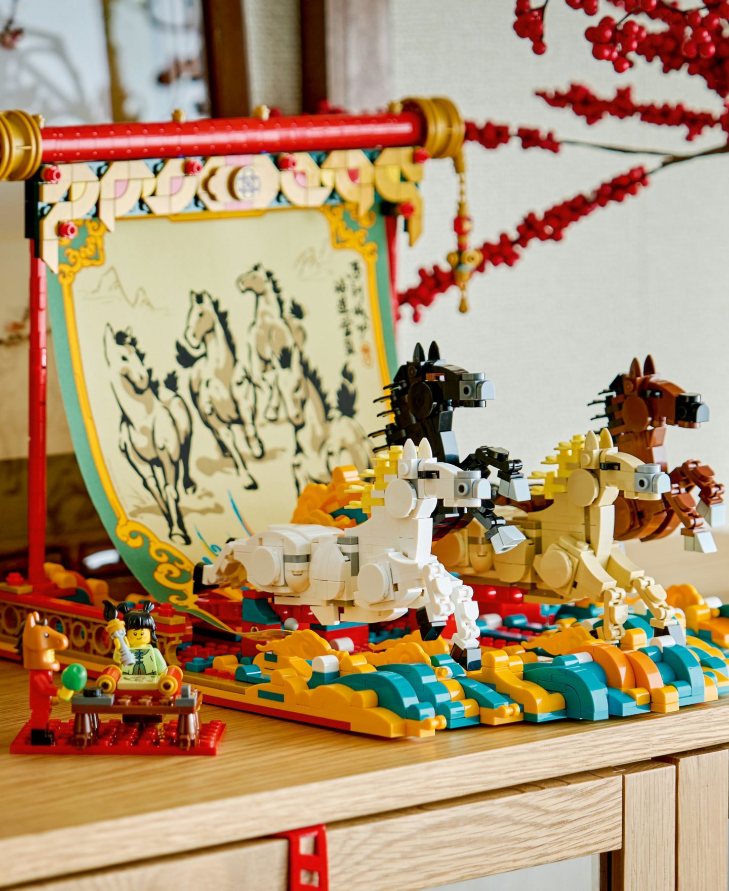 Детский конструктор LEGO® Chinese Festivals Galloping Horses Canvas Toy 80119 — фото 5