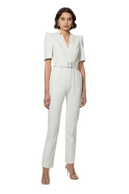Women's Crepe Belted Jumpsuit