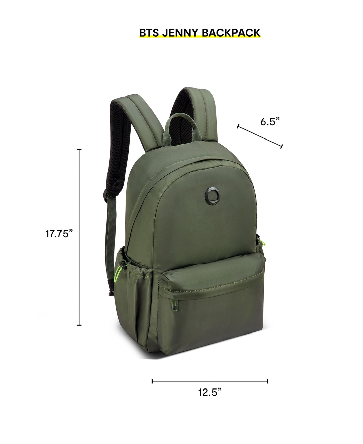 Рюкзак Delsey Paris Jenny 17.75", цвет: Глубокий тёмно-зелёный — фото 4