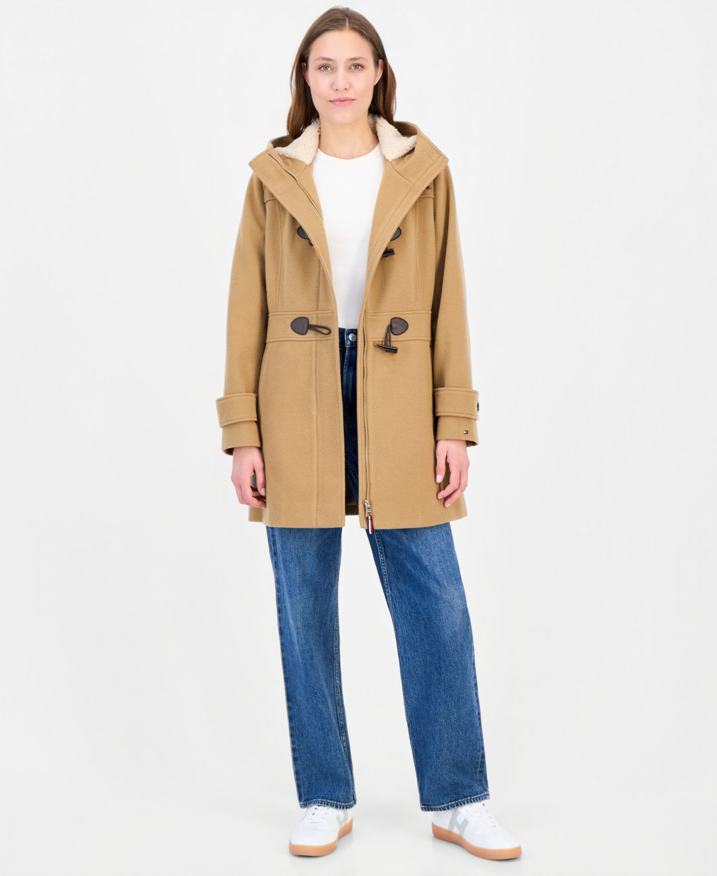 Женское пальто Tommy Hilfiger Faux-Fur-Lined Hooded Toggle, цвет: Верблюжий — фото 2