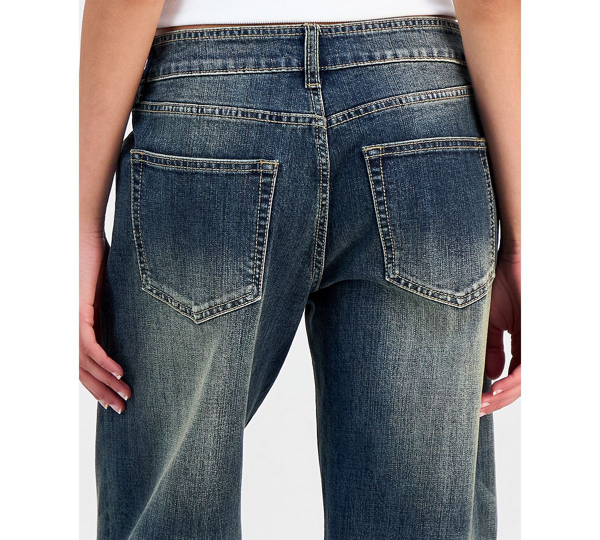 Dollhouse Juniors' Baggy Wide-Leg Jeans view 3 — MAYCSS fashion products