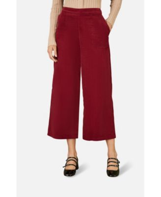 Women's Cord Cropped Wide Leg Pants
