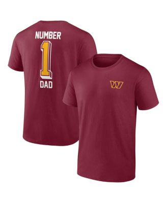 Men's Burgundy Washington Commanders Team #1 Dad T-Shirt